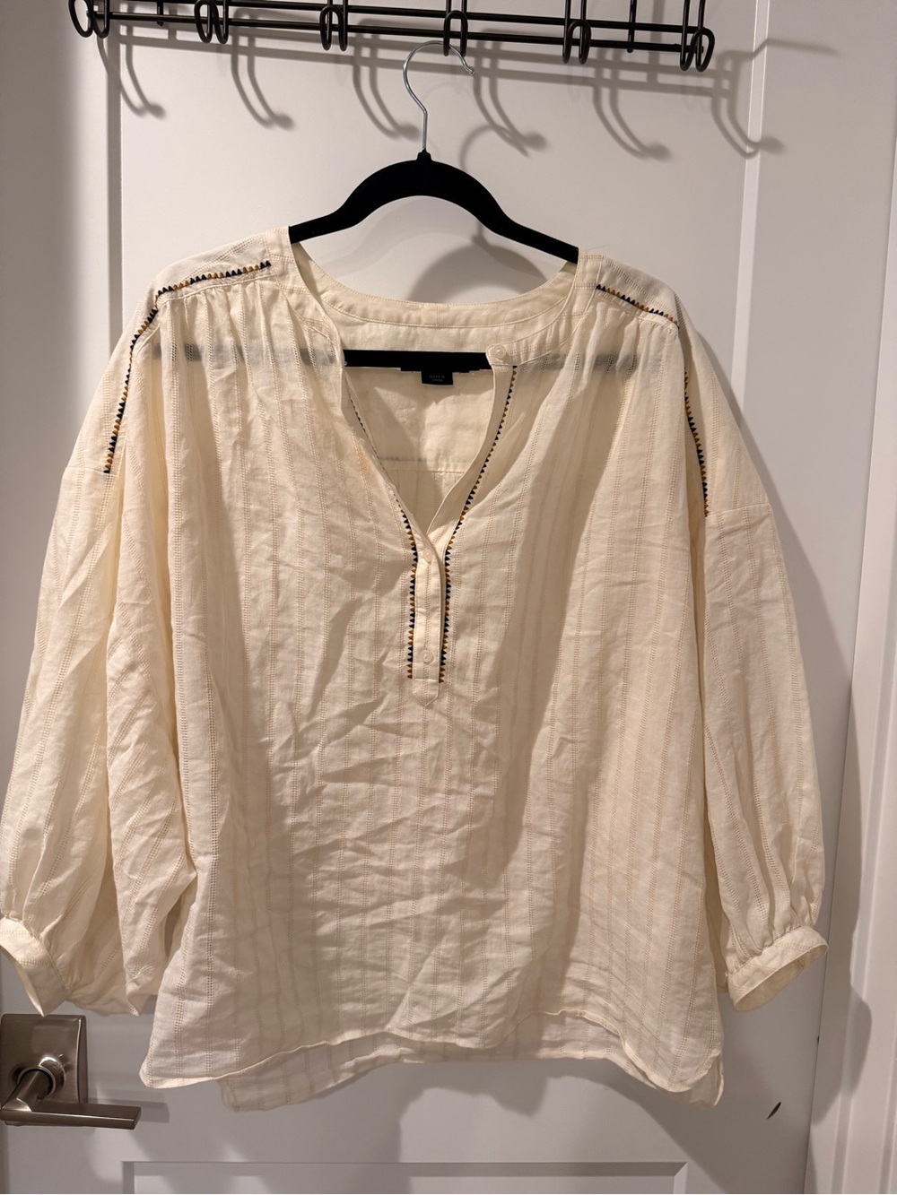 Pendleton Cream Button-Front Casual Cotton Shirt